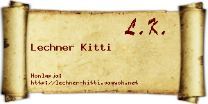 Lechner Kitti névjegykártya